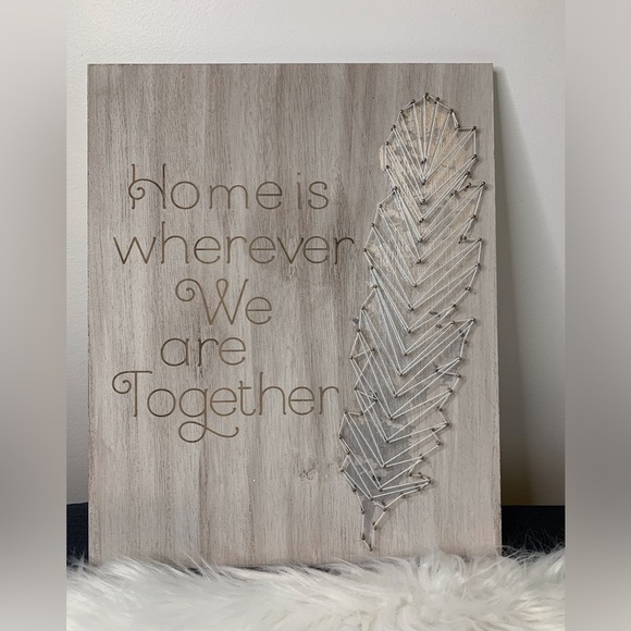 Wooden Wall Art with Inspirational Quote - Picture 3 of 5